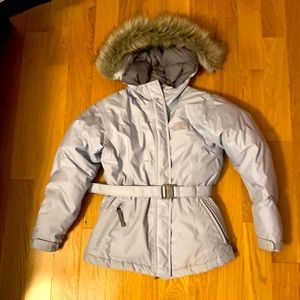 The North Face Girls Winter Coat Size M light blue